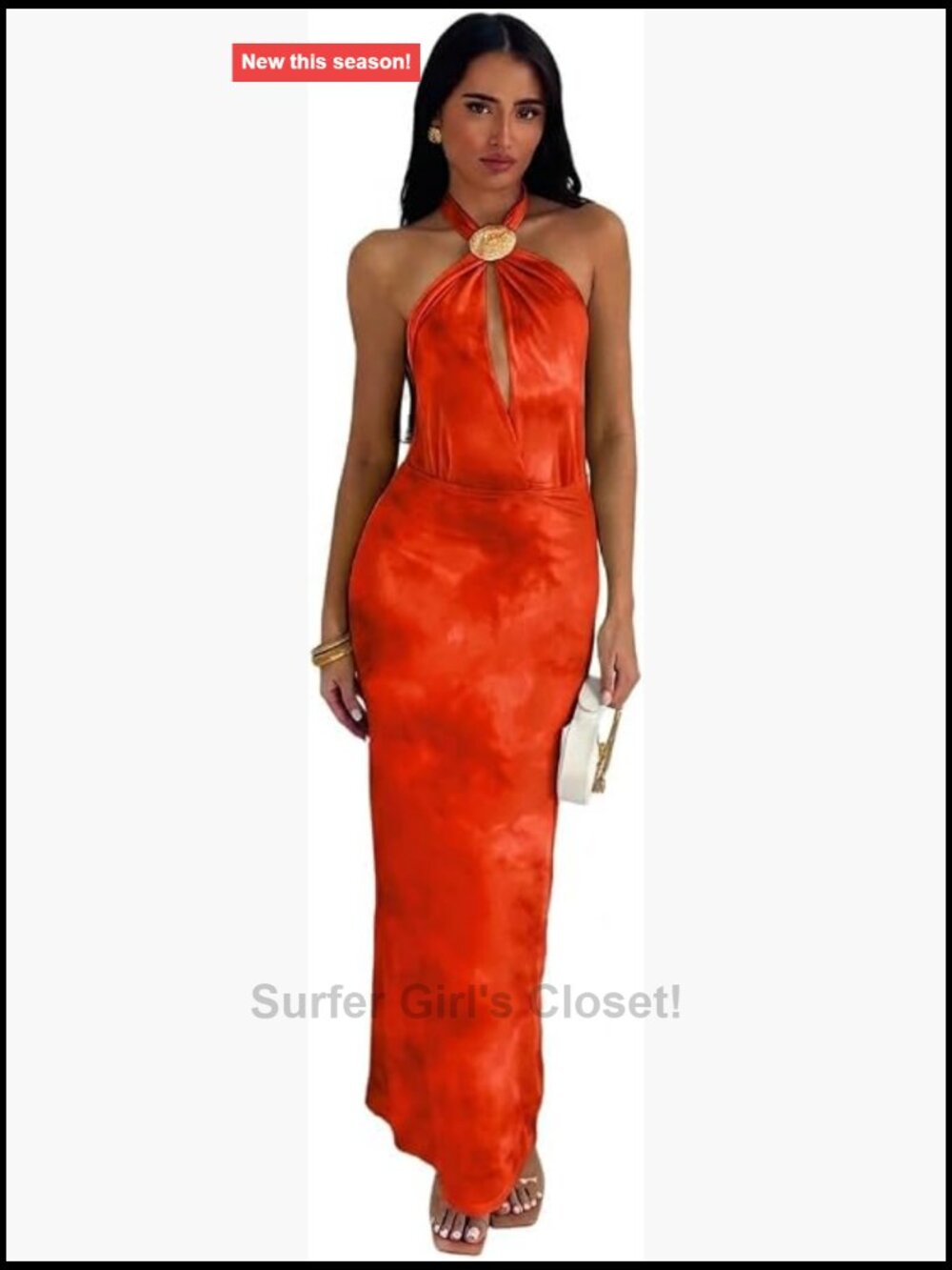 Backless Deep V Halter Maxi Dress Cut Out Party Bodycon